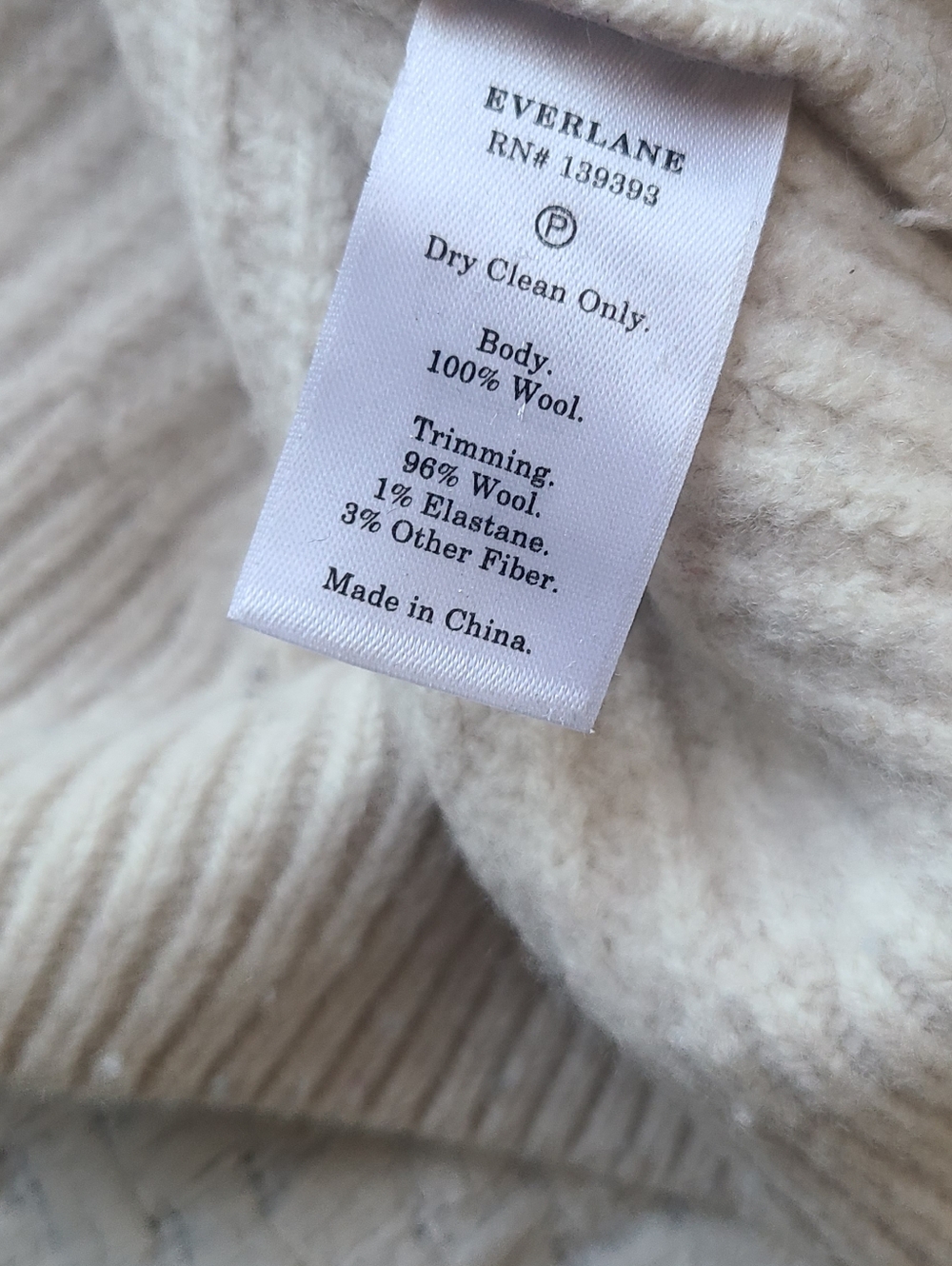 Everlane Cream Half-Zip Turtleneck Sweater - Picture 7 of 7